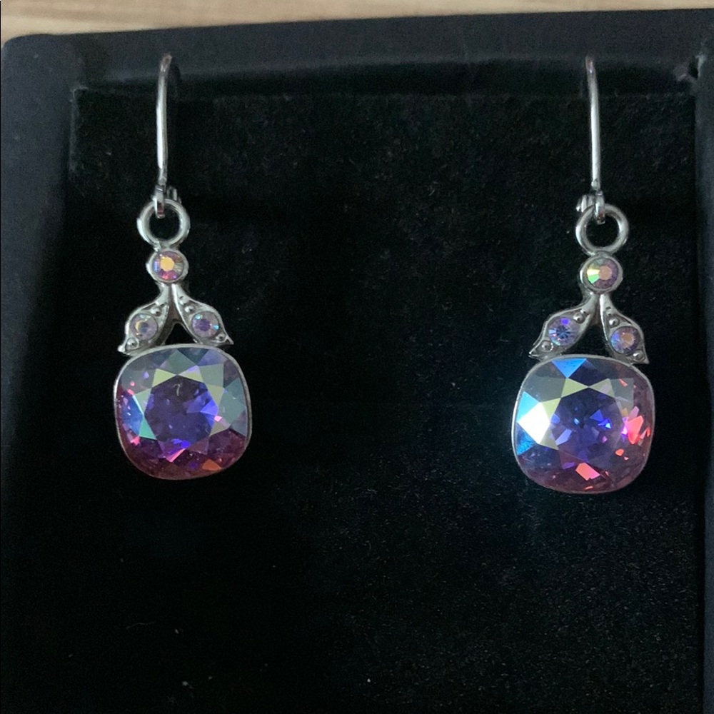 Kirks Folly Purple Aurora Borealis Earrings